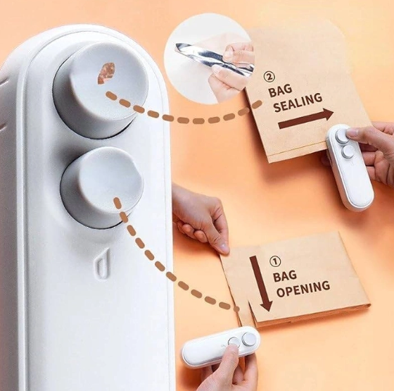 USB Rechargeable Handheld Mini Bag Sealer