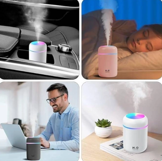 Colorful Cool Mini Humidifier, Essential Oil Diffuser, Aroma Essential USB Personal Desktop Humidifier for Car, Office Room, Bedroom etc,2 Adjustable Mist Modes