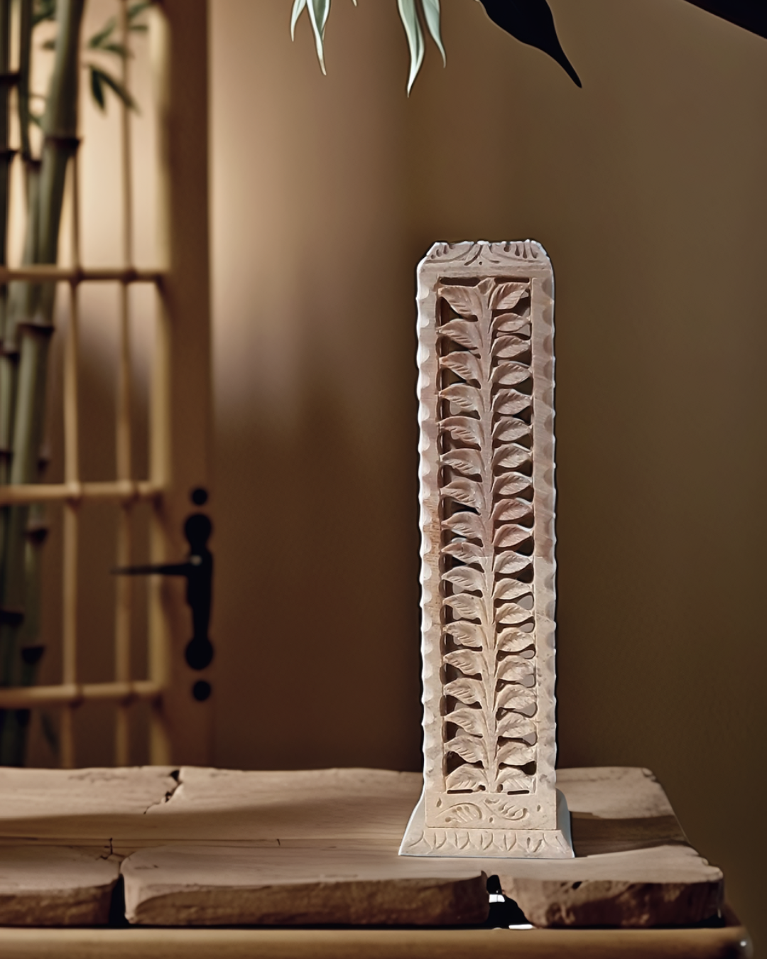 11 Inch Soapstone Marble Candle Stand wi...