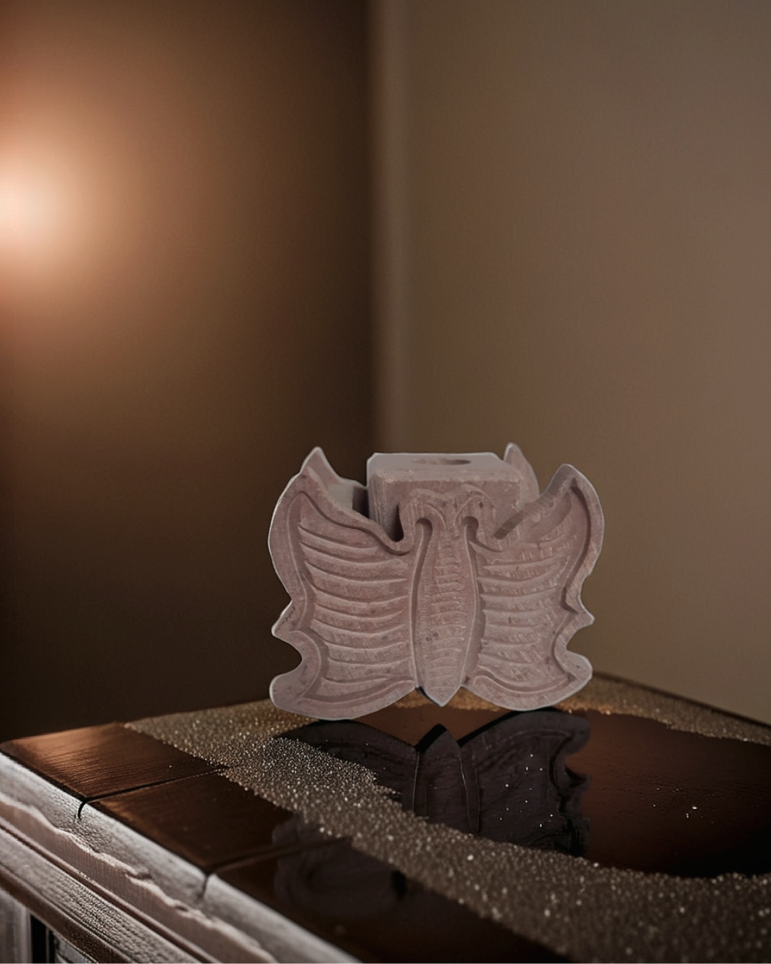 Butterfly Soapstone Marble Candle Stand...