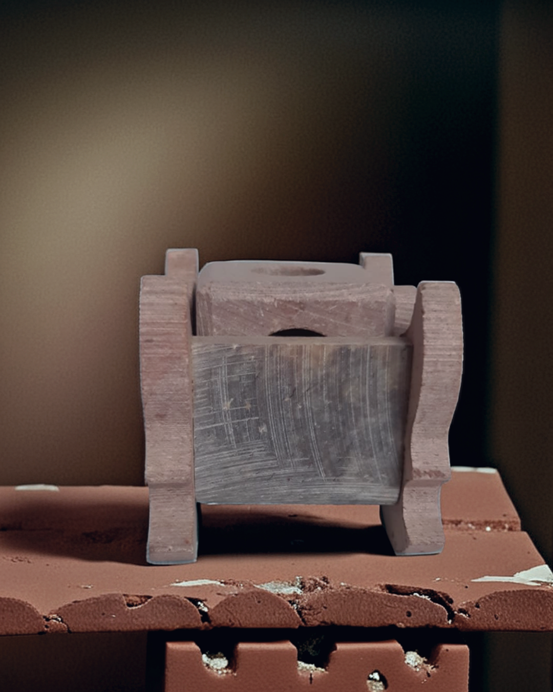 Butterfly Soapstone Marble Candle Stand Tealight Holder