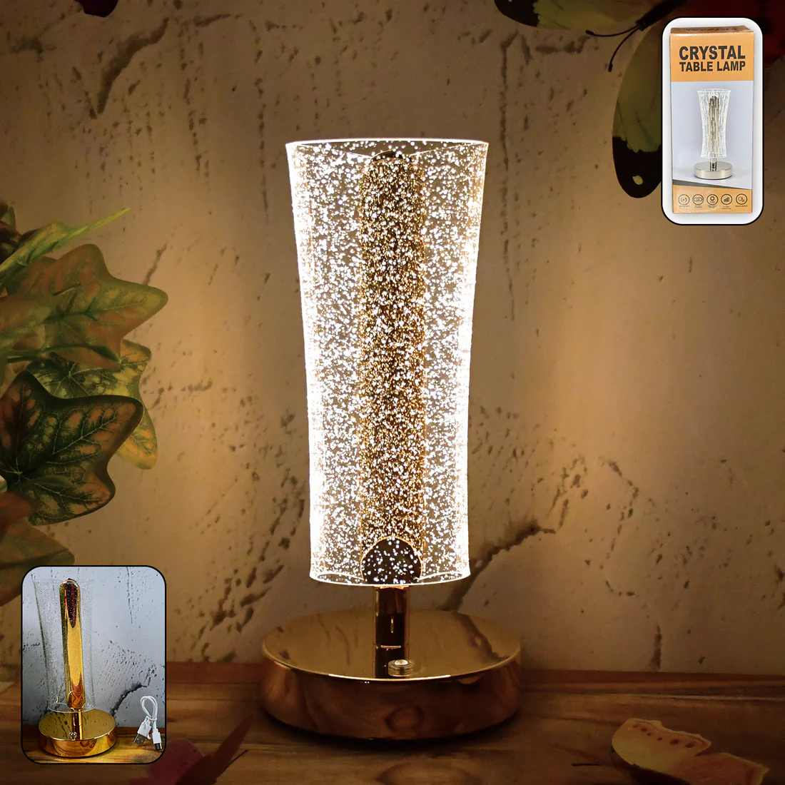 Crystal Table Lamp Sparkle Design with G...