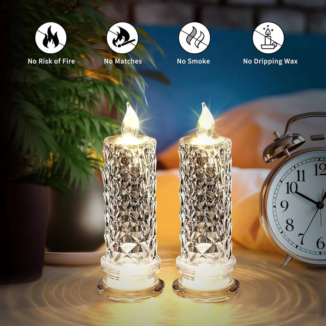 Decorative LED Crystal Candle Light for...