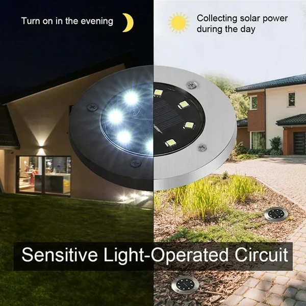 Solar Powered LED Garden Lights Waterproof Set of 4 Pieces