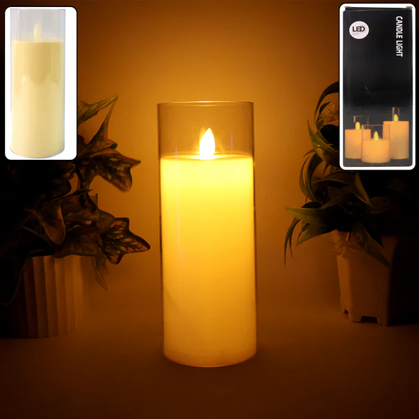 LED Flameless Candle Light with Flickeri...