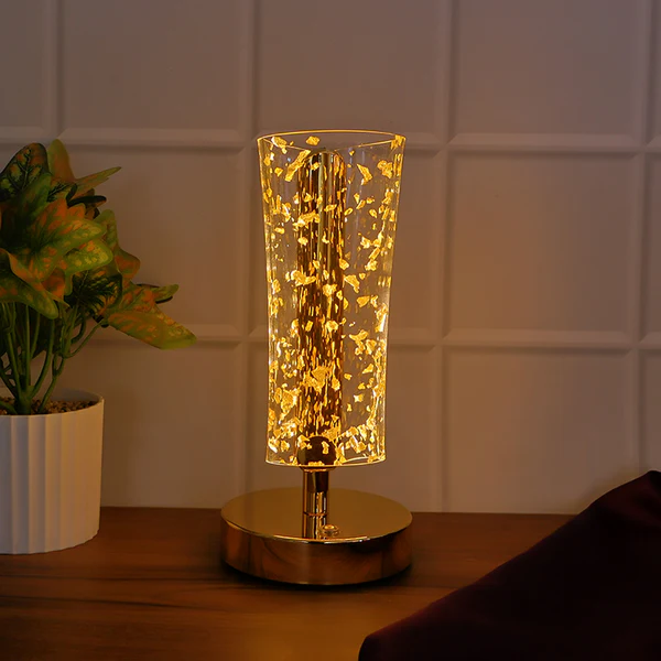 Luxury Golden Crystal LED Table Lamp