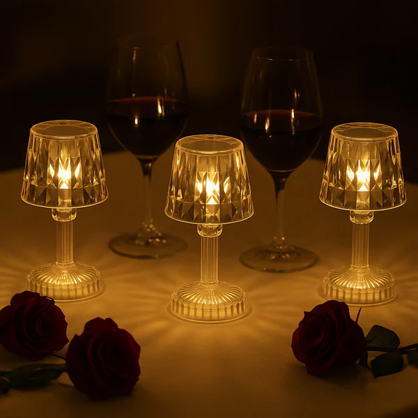 Battery Operated Decorative LED Mini Table Lamps Set of 3