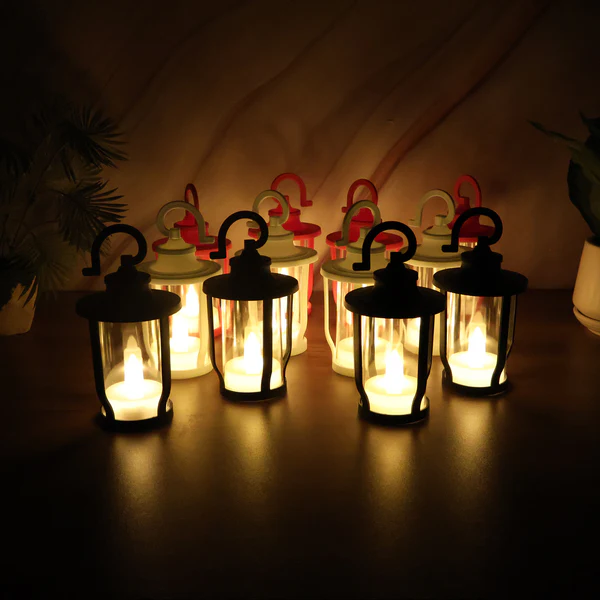 Decorative Lantern Shape Flameless LED Candles Set of 12