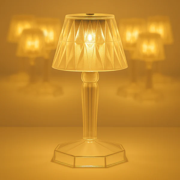 2 in 1 Transparent Mini Crystal LED Table Lamp with Reflection