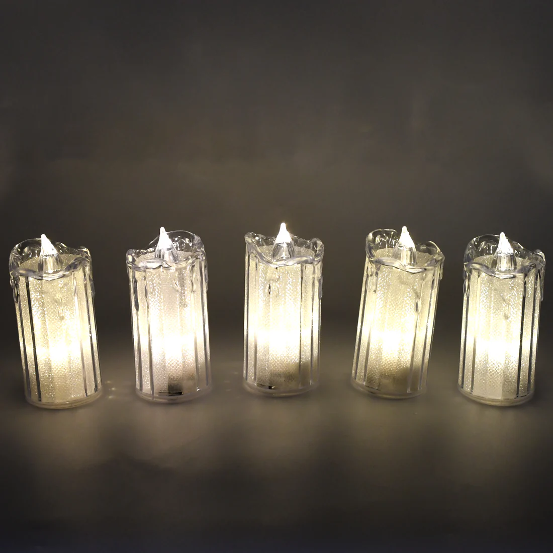 Flameless Smokeless LED Melting Candles Decorative Set of 24