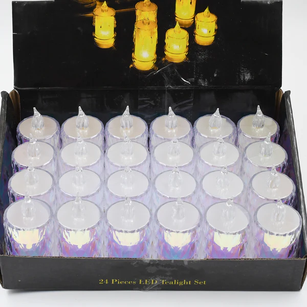Flameless Smokeless LED Tea Light Candles Decorative Pack of 24