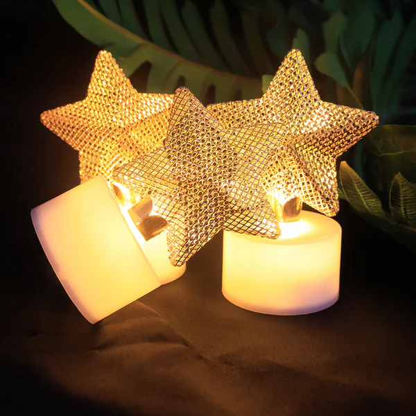 Decorative LED Star Candles for Home Decor Set of 12