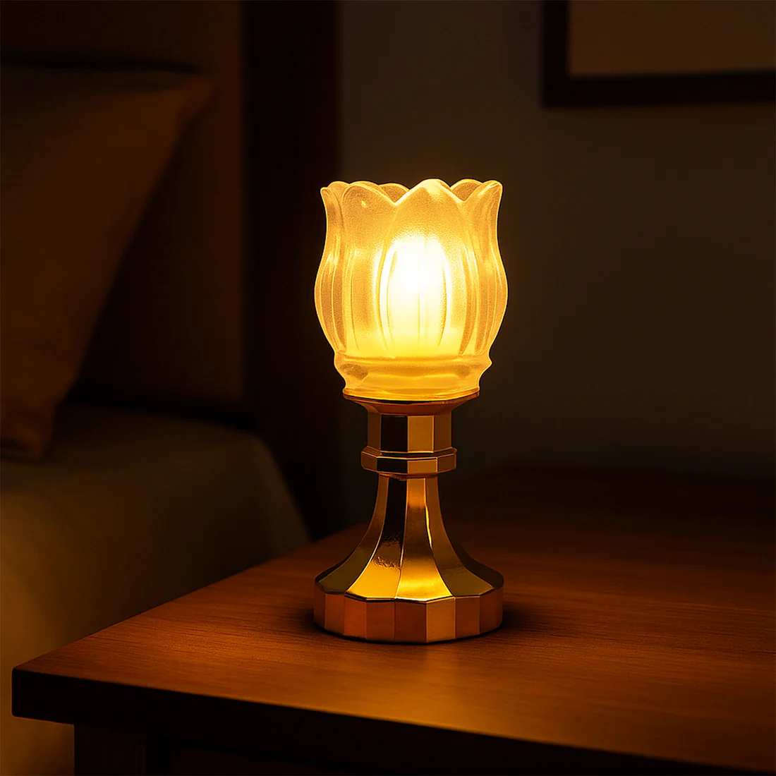 Premium Lotus Shape LED Decorative Lamp with Stand