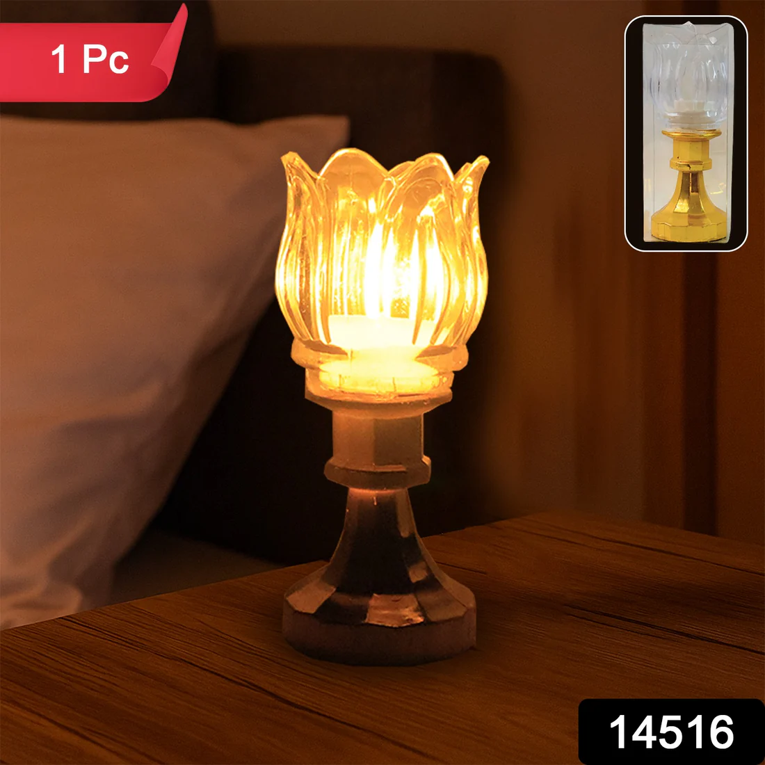 Premium Lotus Shape LED Decorative Lamp with Stand