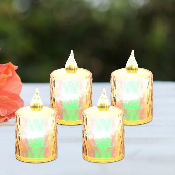 LED Flameless Decorative Candles Set of 4 Pieces
