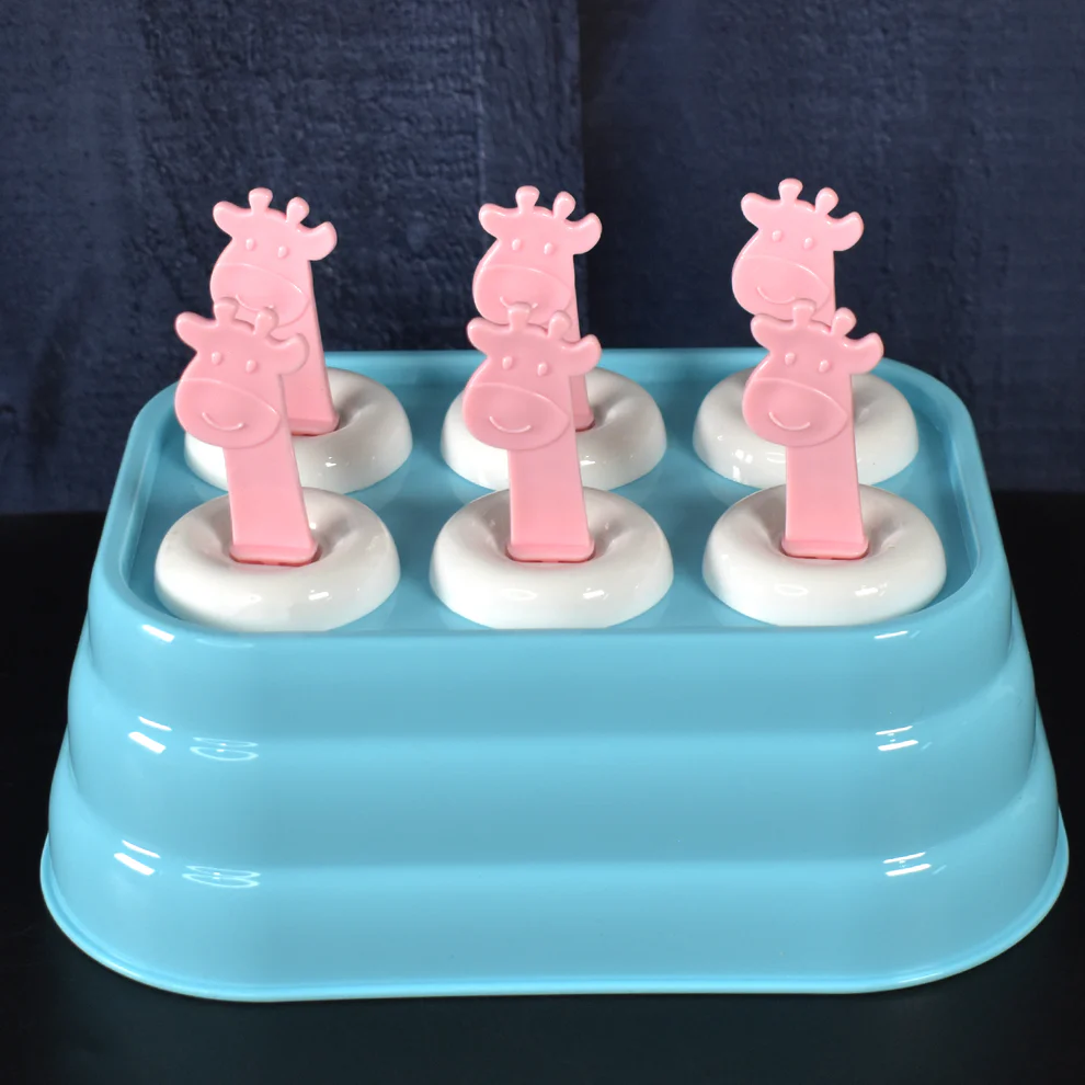 6 Cavity Giraffe Shape Ice Cream Popsicl...