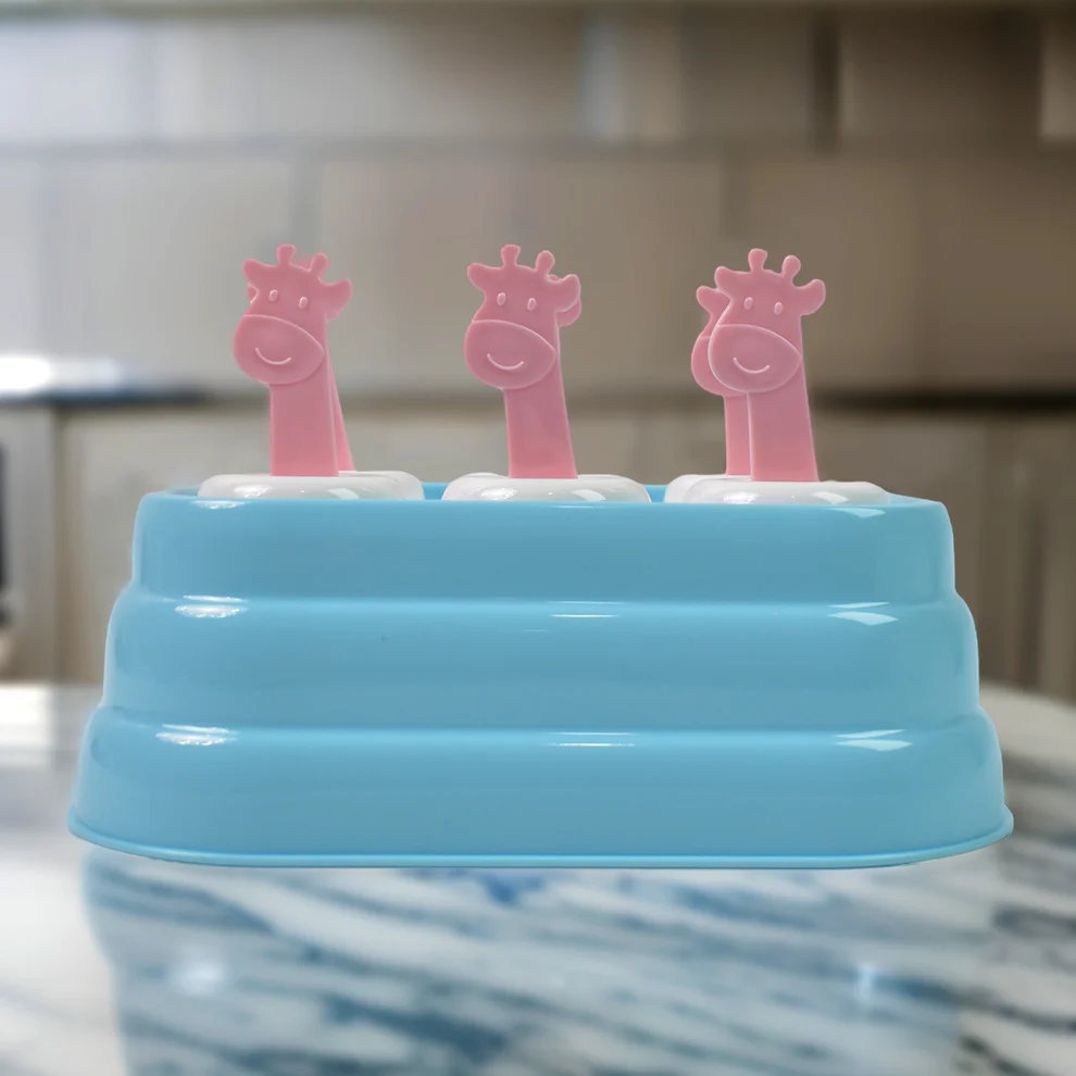 6 Cavity Giraffe Shape Ice Cream Popsicle Mold