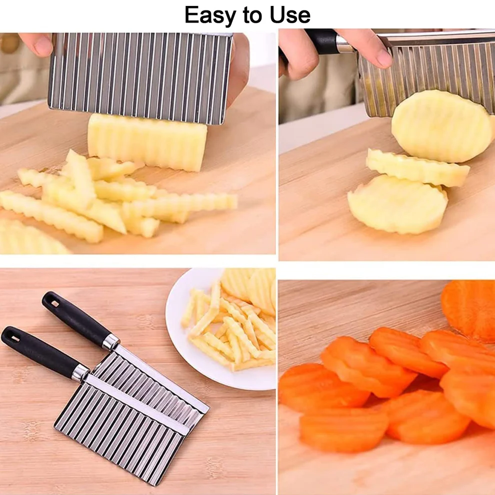 Stainless Steel Crinkle Cutter Knife for Veggies