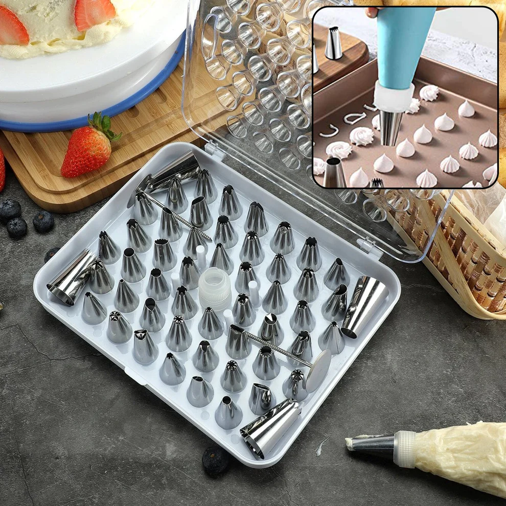 Cake Nozzle Set for Pastry Decoration 55 Pieces