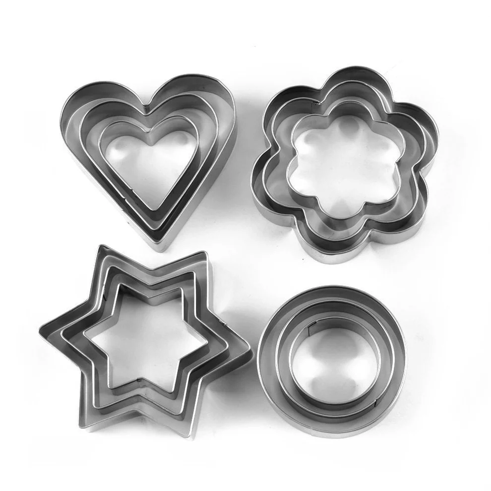 Stainless Steel Cookie Cutter Set 12 Shapes