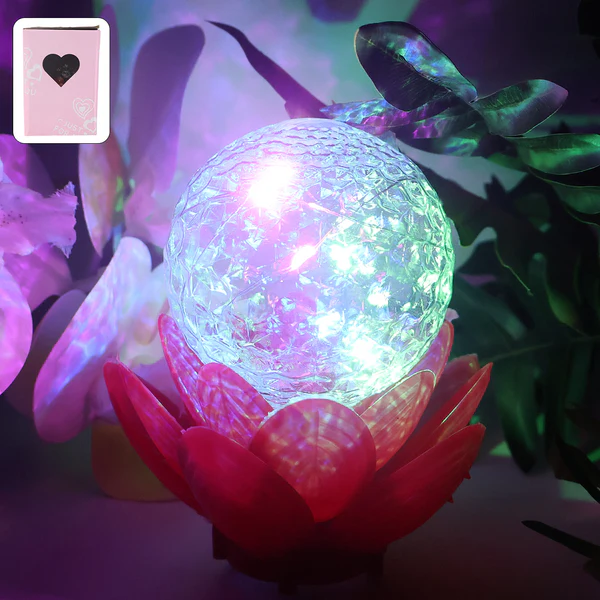 Crystal Ball Lotus LED Decorative Light for Home Decor