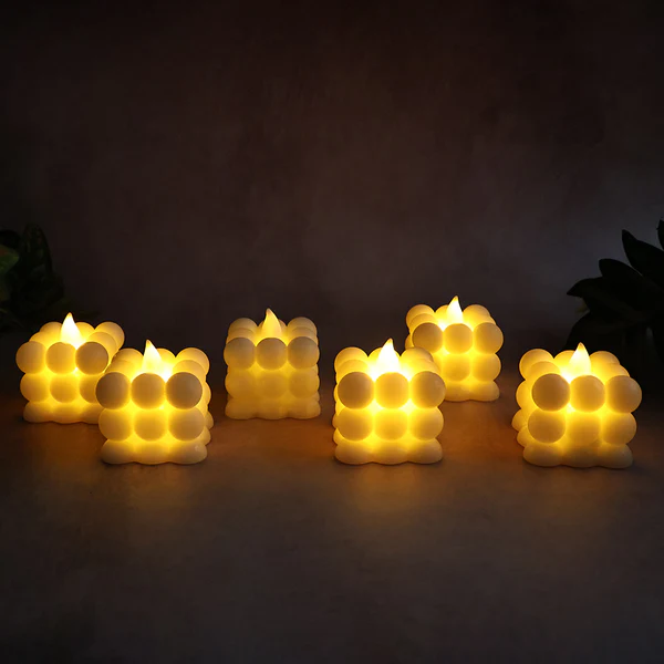 Decorative LED Bubble Candles (6 Pc / Se...
