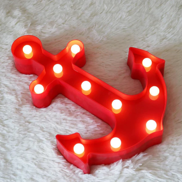 Anchor Shape LED Decorative Night Lamp for Home Decor