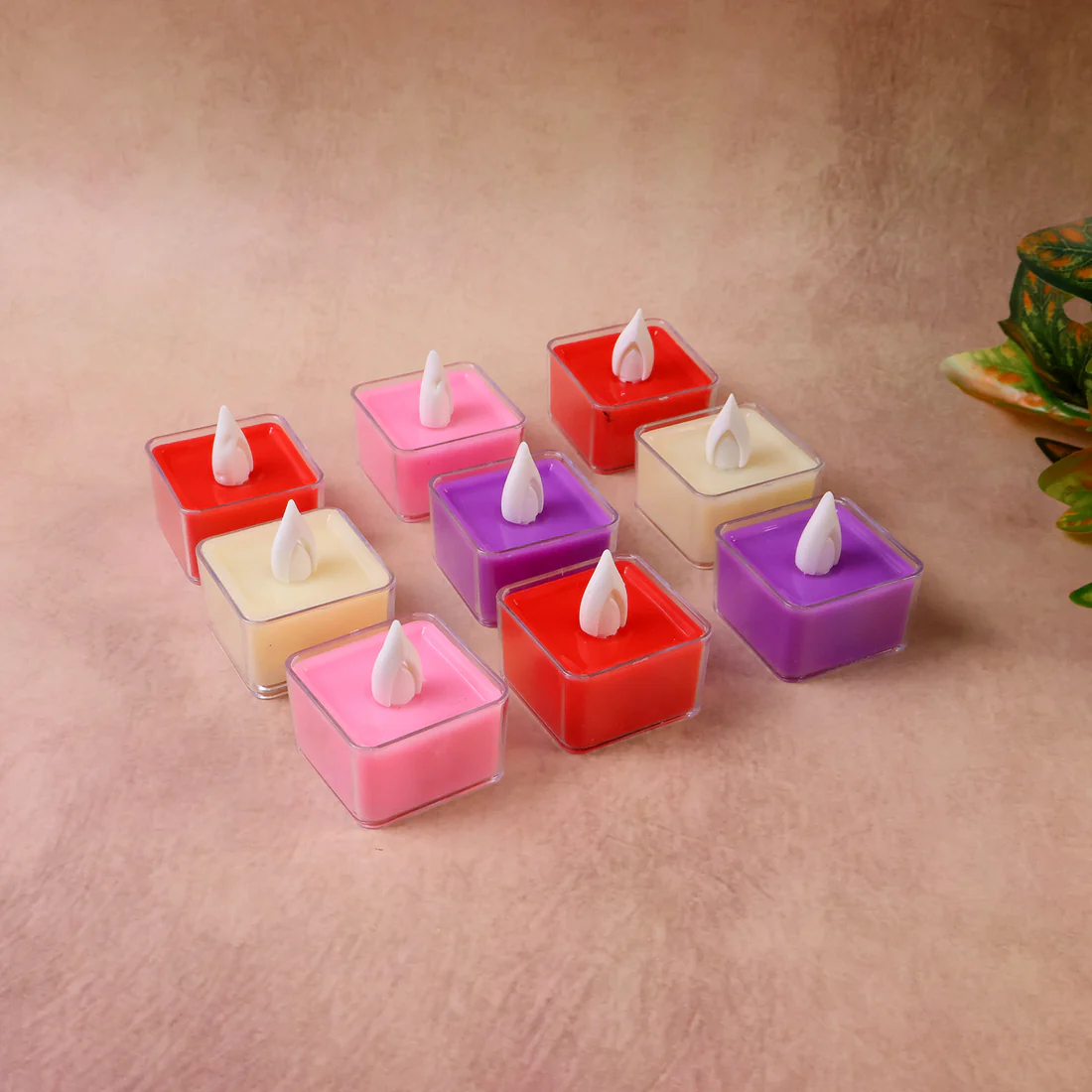 LED Flameless Decorative Tealight Candles Set of 9