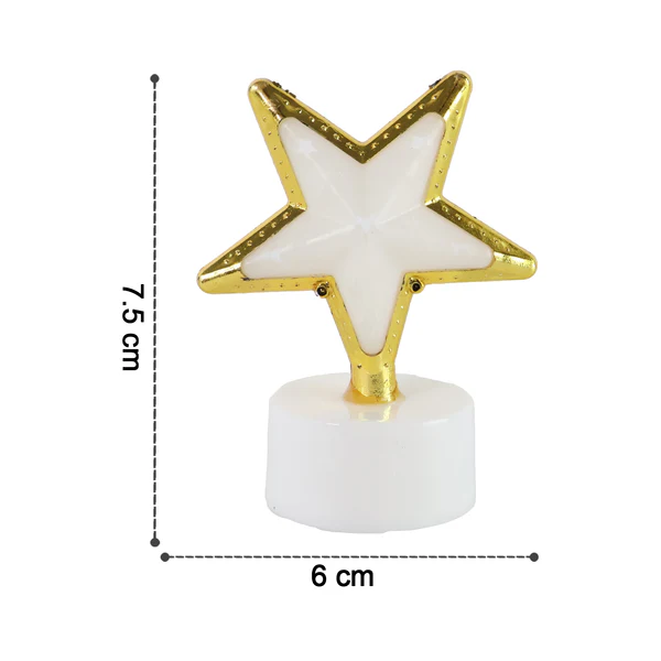 Star Shape Flameless LED Decorative Candles Set of 4