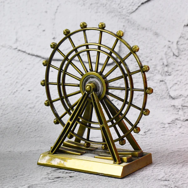 Metal Desktop Wheel Tower Table Decor Showpiece