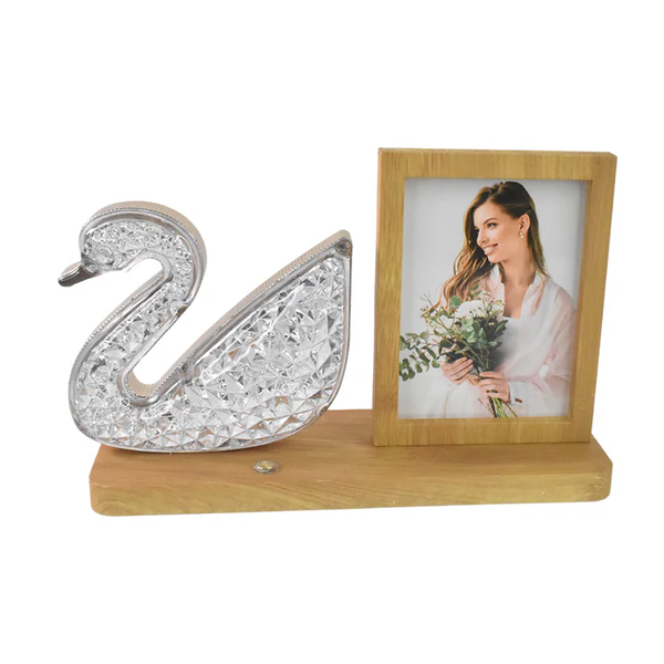 Duck Shape Crystal LED Lamp Photo Frame Night Lamp