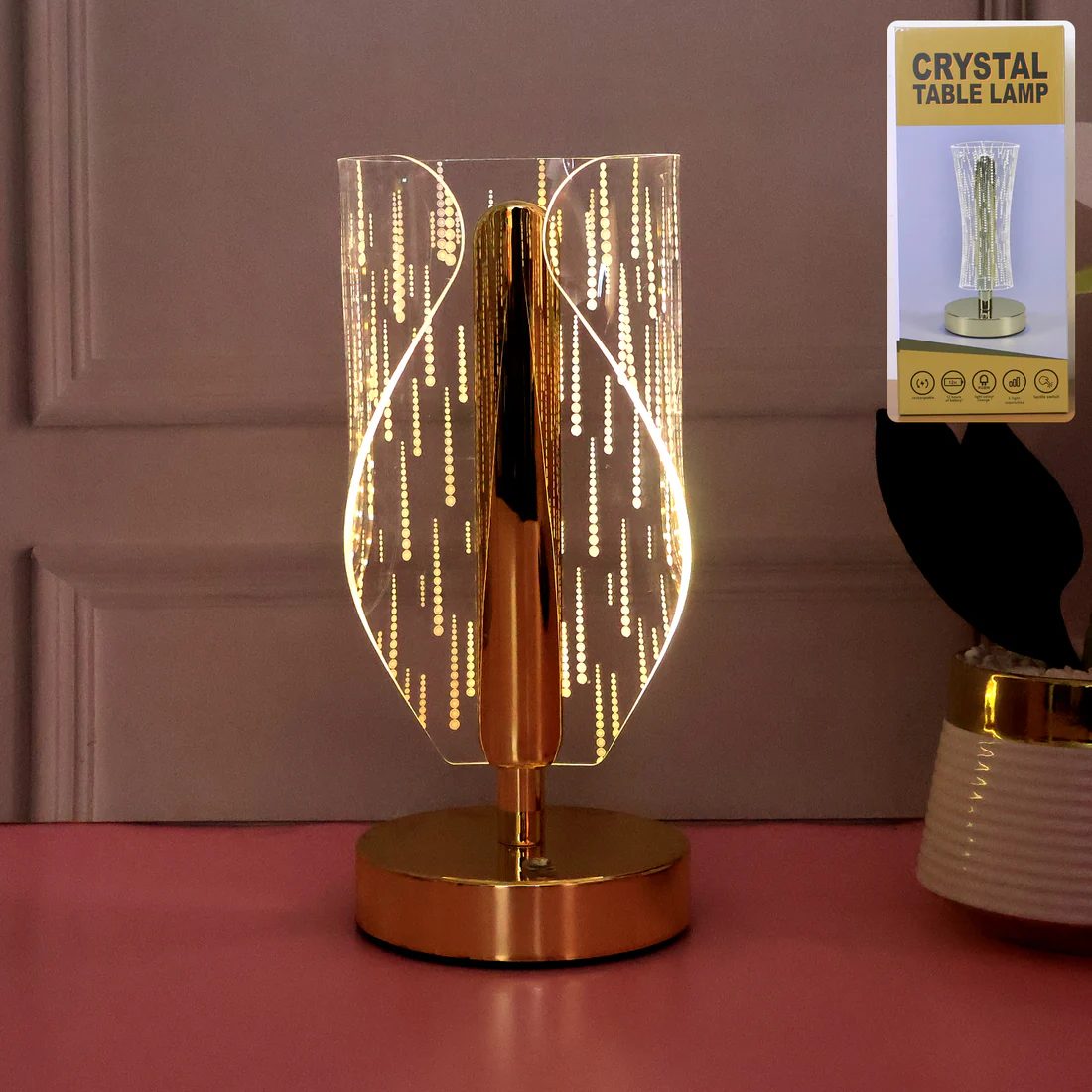 Modern Crystal LED Table Lamp