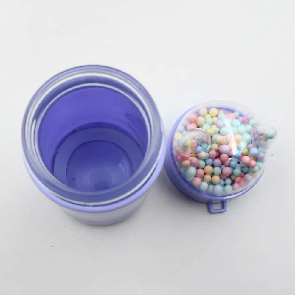 Kids Glitter Glass Water Bottle With Strap 350ml