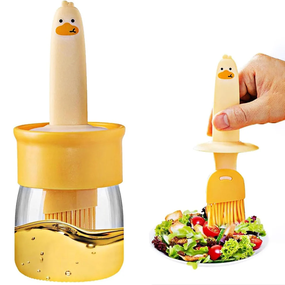 2 In 1 Oil Dispenser Bottle With Silicon...