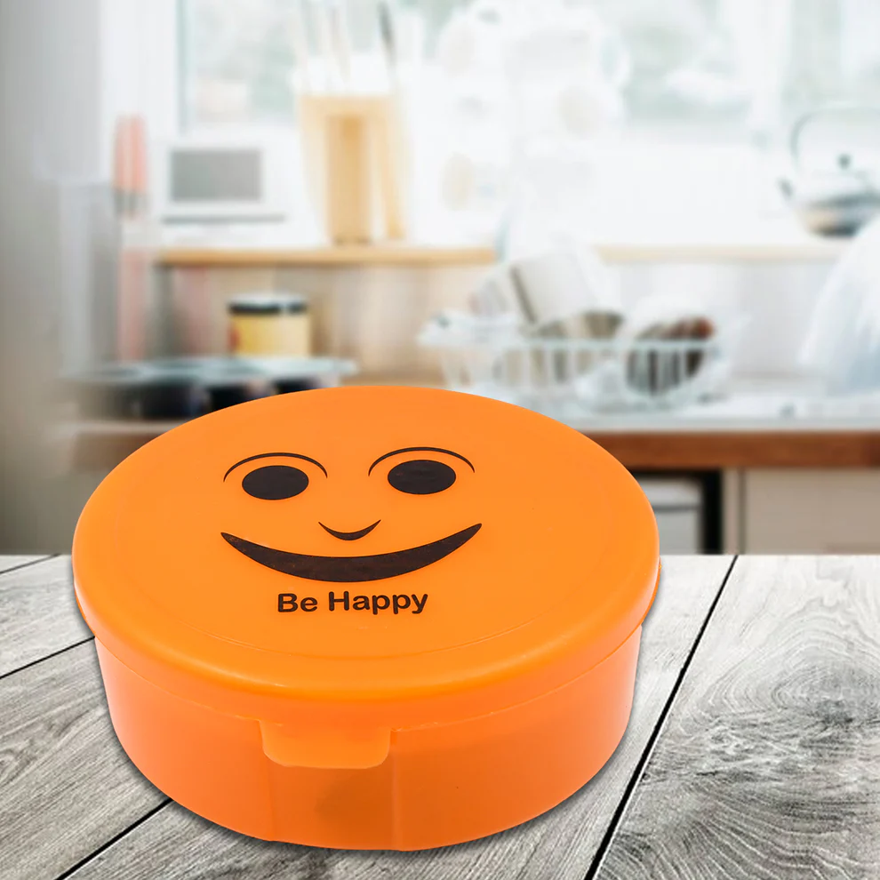 Smily Plastic Lunch Box With Spoon