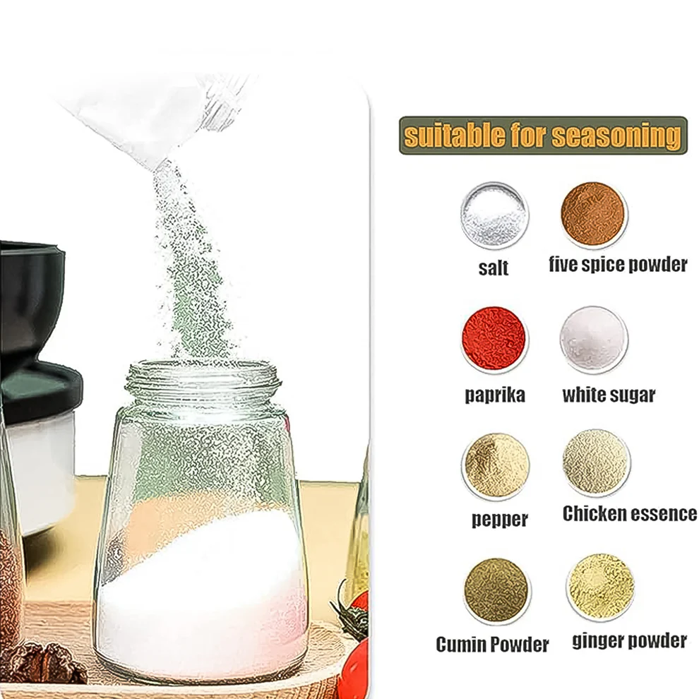 Glass Salt Dispenser with 0.5g Precision Control