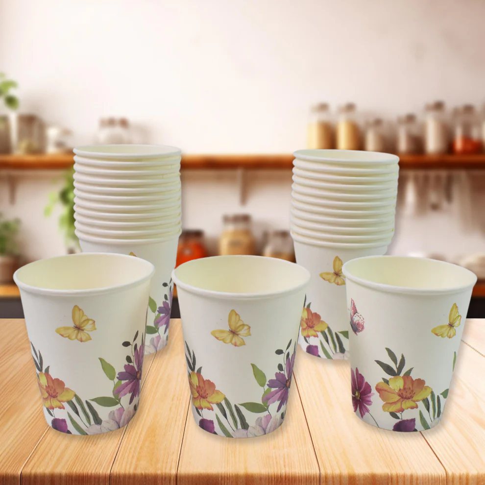 Disposable Paper Tea And Coffee Cups Set...