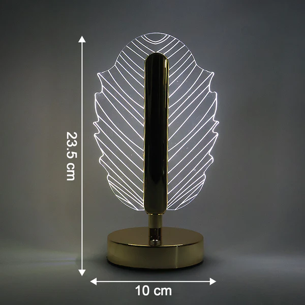 Premium Leaf Shape Crystal LED Table Lamp for Bedroom