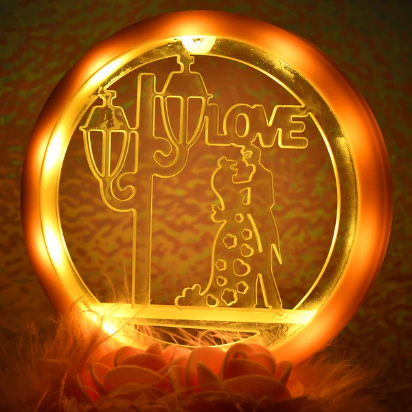 Romantic Round Love Couple Decorative Home Showpiece