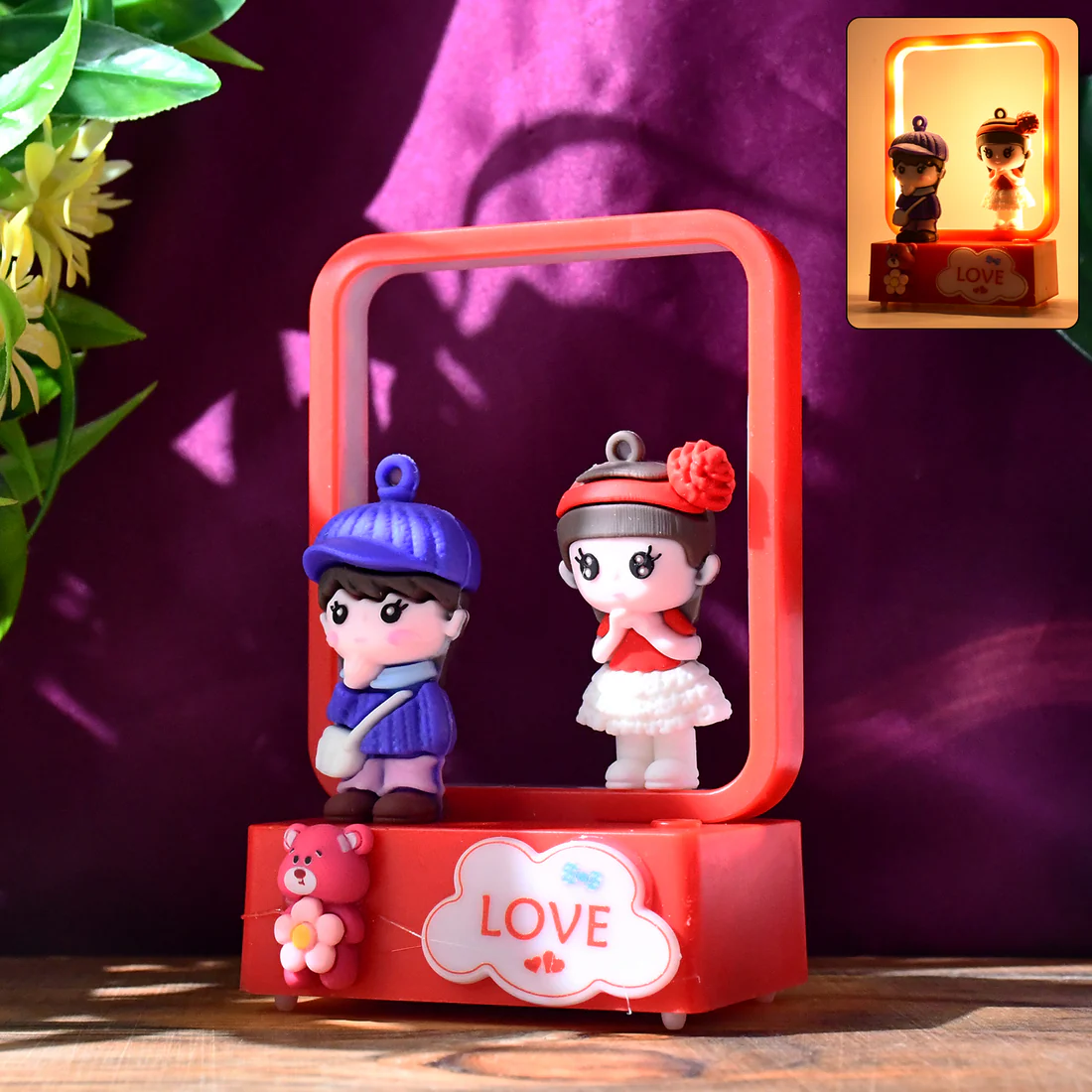 Decorative Love Couple LED Figurine Ligh...