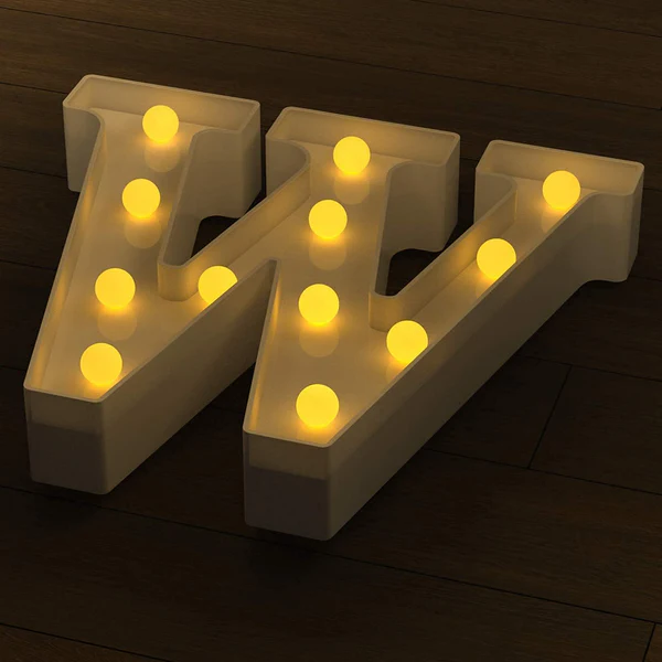 W Shape LED Decorative Night Light for Modern Home Decor