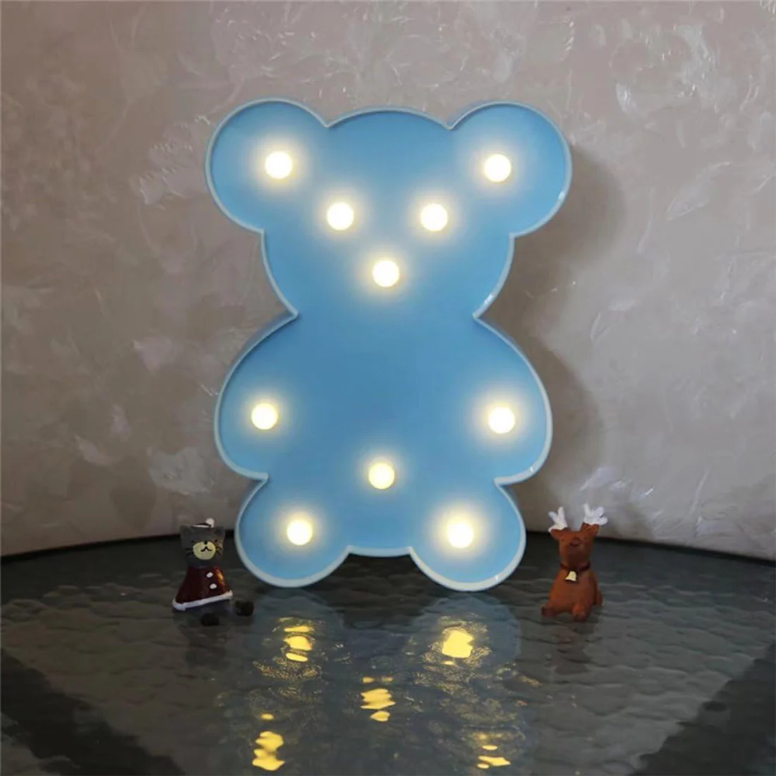 Cute Teddy Bear Shape LED Night Light for Kids Room