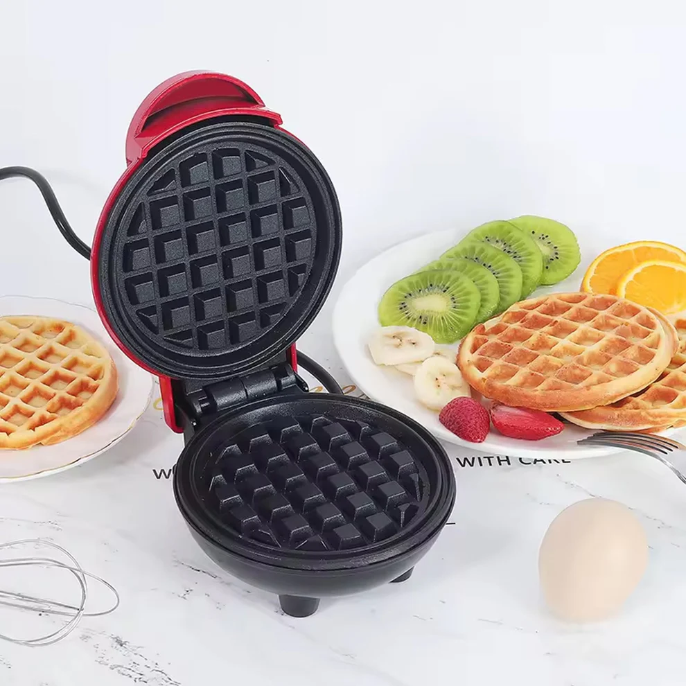 Mini Waffle Maker Machine Non Stick Easy Clean Design