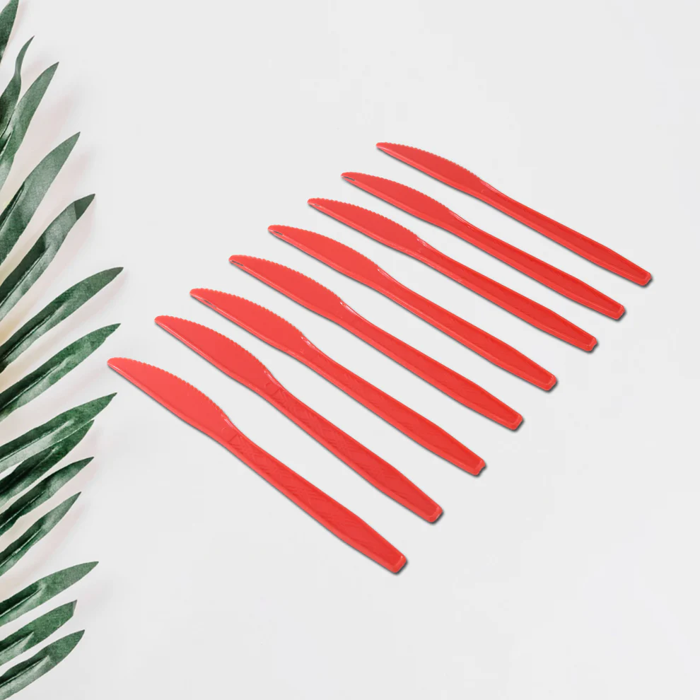 Durable Plastic Knives Set for Kitchen 8...