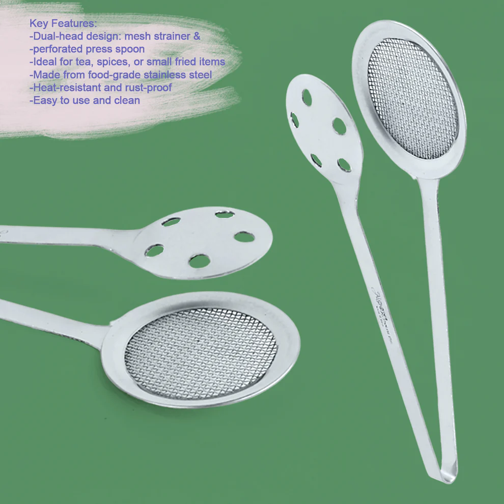 Apex Stainless Steel Skimmer Serving Tong Kitchen Tool