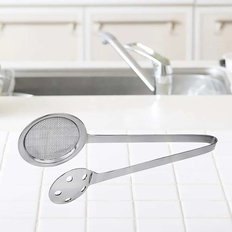 Apex Stainless Steel Skimmer Serving Tong Kitchen Tool