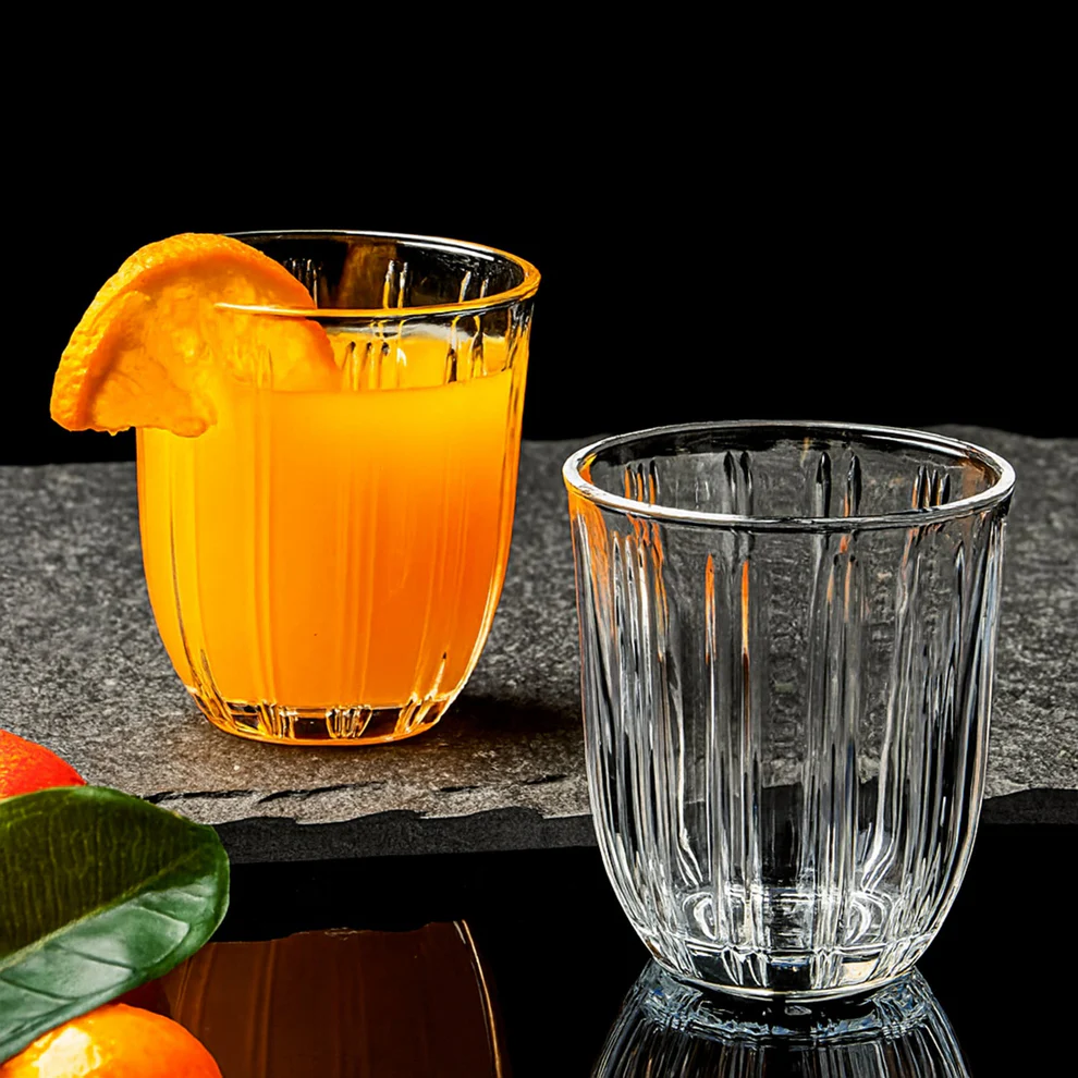 Transparent Glass Tumbler Set 256ml 6 Pieces