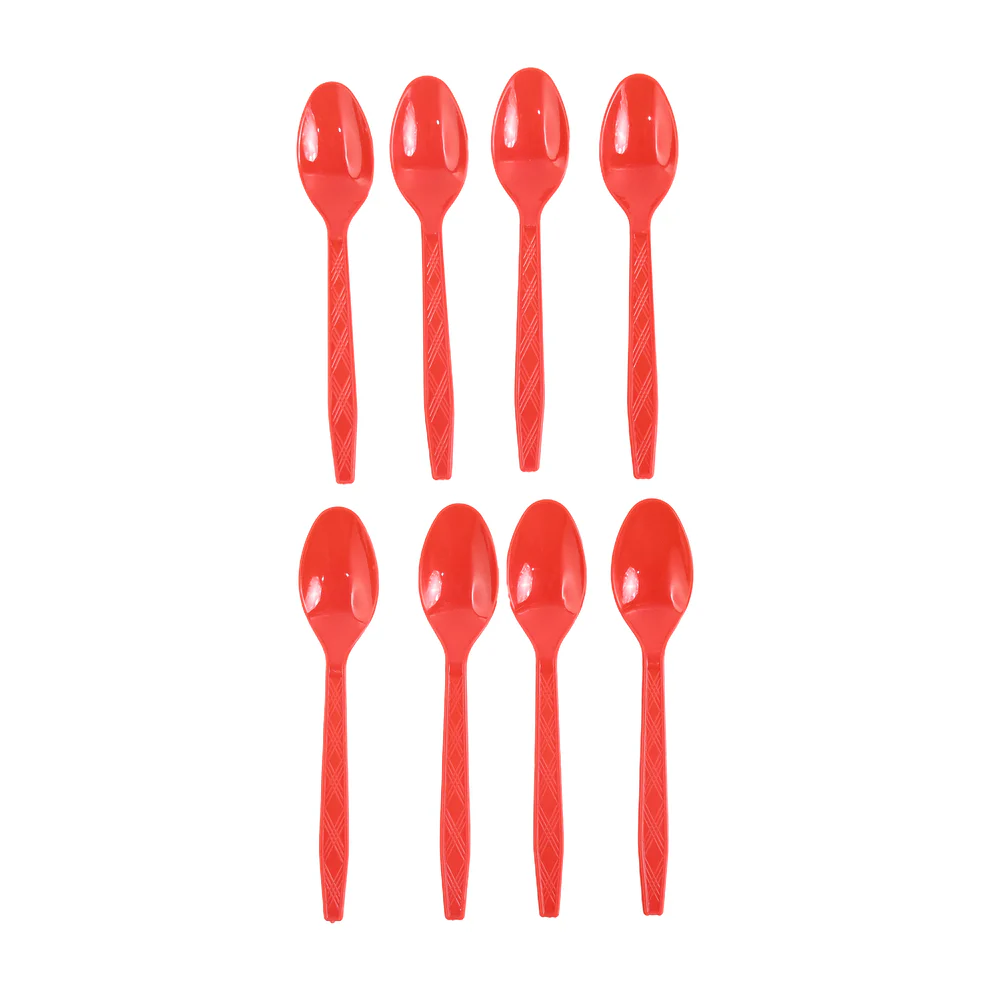 Reusable Plastic Dining Spoons Set of 8