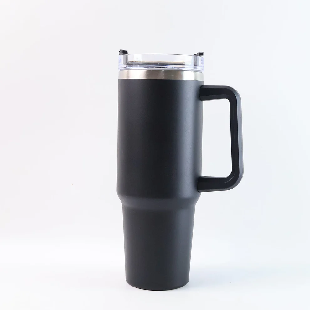 Stainless Steel Vacuum Travel Mug With Straw 1200ml