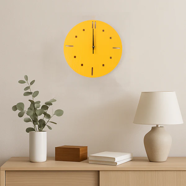 Modern Round Silent Wall Clock Non Ticking Design